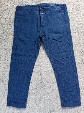 Closed Navy Blue Dotted Chinos - Men's Sz. 33 - Excellent Pre-Owned Condition